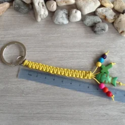 Geschenke|einfachpetra Schlüsselanhänger mit Kreuz, Fisch und bunten Perlen