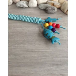 Hot Schlüsselanhänger mit Kreuz, Fisch und bunten Perlen Geschenke