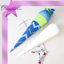 Clearance Schültüte / Zuckertüte 70 cm Hai - individuell / + Innenkissen Kinder Einschulung