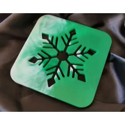 New Schneeflocke Weihnachten Untersetzer Tischdekoration Fensterdekoration Weihnachtsdekoration aus Resin | Epoxidharz | Kun Weihnachtsdeko