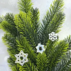 New Schneeflocken / Eiskristalle aus Kristallglasperlen – 3er Set handgefertigt als Deko, Anhänger oder Geschenk Geschenke