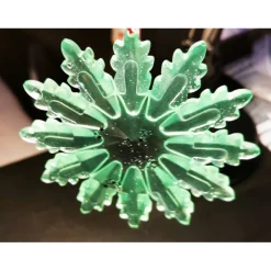 Baumschmuck|Alarnas Welt Schneestern "Waldzauber" – Grüner Weihnachtsanhänger mit funkelnden Akzenten
