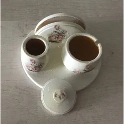 Clearance Schönes HolzSet, für Servietten, Zahnstocher und Zucker, Shabby-Style Vintage  Unikat Tischdekoration