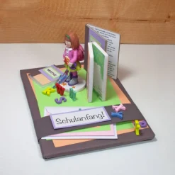 Clearance Schulanfang Einschulung Geldgeschenk Geschenkkarte personalisierbar für Mädchen Kinder Glückwunschkarten