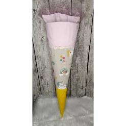 Sale Schultüte Einhorn aus Stoff in rosa, gelb / 70cm/ für Mädchen Kinder Einschulung