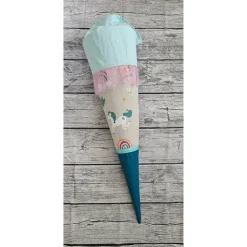 Sale Schultüte Einhorn Mint, Petrol aus Stoff / 70cm für Mädchen Kinder Einschulung