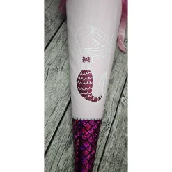 Sale Schultüte Meerjungfrau aus Stoff / 70cm für Mädchen I Mittelteil rosa I mit Spitze pink Kinder Einschulung
