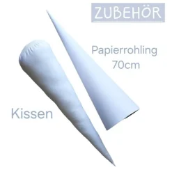 Sale Schultüte Meerjungfrau aus Stoff / 70cm für Mädchen I Mittelteil rosa I mit Spitze pink Kinder Einschulung