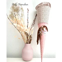 Sale Schultüte mit Pony Lulu-Applikation hellbraun inkl. Namensstick Kinder Einschulung