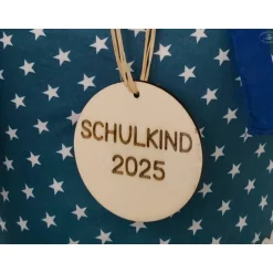 New Schultüten-Anhänger aus Holz, personalisiert – Geschenk zur Einschulung & Schulanfang Kinder Einschulung