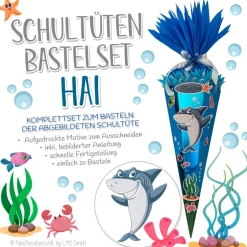 Sale Schultüten-Bastelset "Hai" Kinder Schultüten