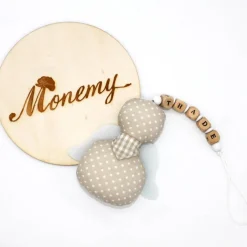 Schutzengel / Glücksbringer beige mit Namen personalisiert / Engel aus Stoff / Geschenk zur Geburt & Taufe Geschenke
