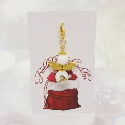 Outlet Schutzengel Glasperlen gold Hirsch – handgefertigter Glücksbringer mit Schmuckkarte Geschenke