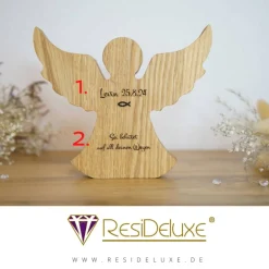 Best Schutzengel MARIA Engel Holz Personalisiert Gravur Geschenk Geburt Taufe Kommunion Firmung Glücksbringer Geschenke