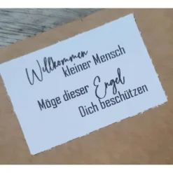 Glückwunschkarten|made by lamomama Schutzengel zur Geburt / Herzlich Willkommen / Kleiner Mensch / Karte mit Engel