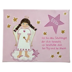 Schutzengelbild Schutzengel Bild für Mädchen zur Taufe Geburt Geschenke