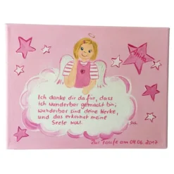 Schutzengelbild Schutzengel Bild für Mädchen zur Taufe Geburt Geschenke