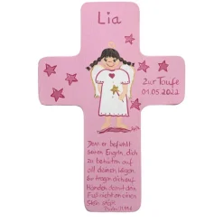 Sale Schutzengelkreuz Mädchen Taufkreuz, Kinderkreuz Geschenk zur Taufe / Geburt Geschenke