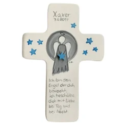 Clearance Schutzengelkreuz Taufkreuz, Kinderkreuz Geschenk zur Taufe / Geburt/Kommunion Gastgeschenke