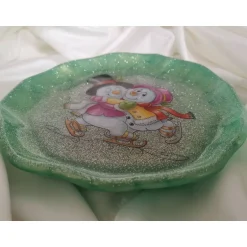 Weihnachtsdeko|CM Resin Design Servierteller Serviertablett Dekoteller Dekoration Weihnachten aus Resin Epoxidharz