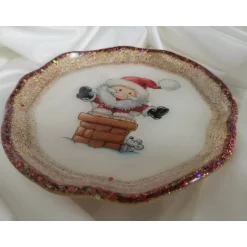 Weihnachtsdeko|CM Resin Design Servierteller Serviertablett Dekoteller Dekoration Weihnachten aus Resin Epoxidharz