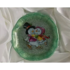 Weihnachtsdeko|CM Resin Design Servierteller Serviertablett Dekoteller Dekoration Weihnachten aus Resin Epoxidharz