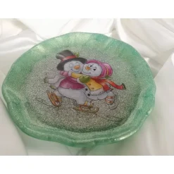Weihnachtsdeko|CM Resin Design Servierteller Serviertablett Dekoteller Dekoration Weihnachten aus Resin Epoxidharz