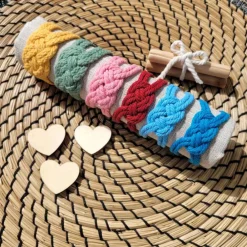Clearance Serviettenbänder (4rer Set), Makramee, für Hochzeiten und andere Feierlichkeiten Tischdekoration