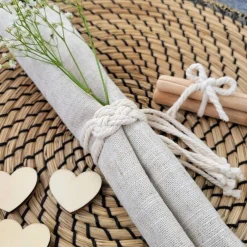Clearance Serviettenbänder (4rer Set), Makramee, für Hochzeiten und andere Feierlichkeiten Tischdekoration