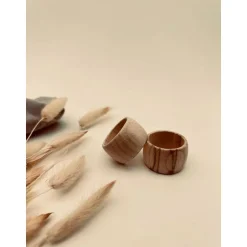 Outlet Serviettenringe aus Holz 43mm rund, Natur Buche – Perfekt für Hochzeit, Geburtstag & DIY-Deko Servietten