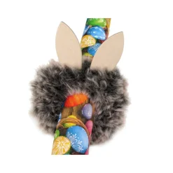 Best Serviettenringe Osterhasen 4er Set – Handgemachte Osterdeko aus Fellwolle und Holz Osterhasen