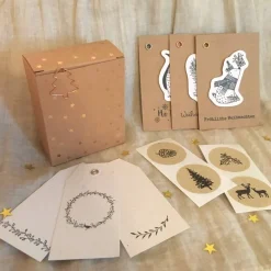 Geschenkverpackungen|Das Manufaktürchen Köln Set Frohe Weihnachten • Mini-Weihnachtskarten Geschenkanhänger Sticker