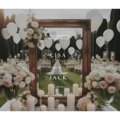 Accessoires|61sekunden Spiegel Hochzeit Aufkleber, Hochzeitsschild Deko, personalisierte Hochzeit Spiegel Aufkleber, Hochzeits-Empfangsschild,
