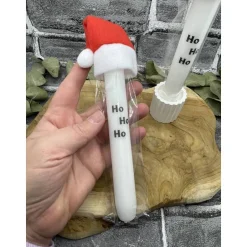 Stabkerze | Weihnachtskerze | Kerze | HoHoHo | mit Mütze Kerzen & Beleuchtung