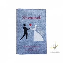 Sale Stammbuch Stammbuchhülle Hochzeitskuss Einband Umschlag für Stammbuch Namensbestickung Familienbuch Dankeskarten