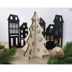 Sale Steck-Tannenbaum aus Holz mit Sternchen (Bastelset) Weihnachtsdeko