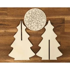 Sale Steck-Tannenbaum aus Holz mit Sternchen (Bastelset) Weihnachtsdeko