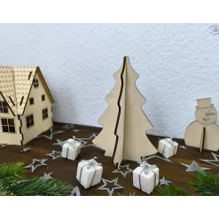 Sale Steck-Tannenbaum aus Holz mit Sternchen (Bastelset) Weihnachtsdeko