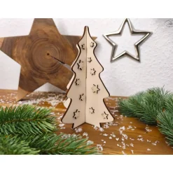 Sale Steck-Tannenbaum aus Holz mit Sternchen (Bastelset) Weihnachtsdeko