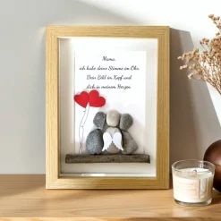 New Steinbild – Mama, ich habe deine Stimme im Ohr | Erinnerungsbild handgemacht Mutmacher