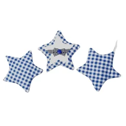 Outlet Sternanhänger im 3-er Set, Stoffsterne zum aufhängen Baumschmuck