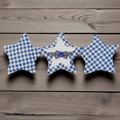 Outlet Sternanhänger im 3-er Set, Stoffsterne zum aufhängen Baumschmuck