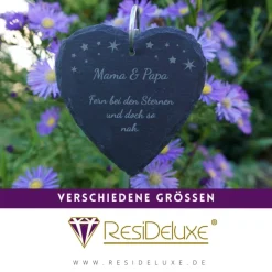 Sale Sternenrand Schieferstecker Andenken Schiefer Trauergeschenk Grabschmuck Grabstecker Gravur Grabdeko Beerdigung Gedenksteine