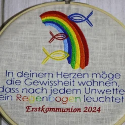 Discount Stickbild „Regenbogen“ Erinnerung Erstkommunion Konfirmation Firmung besonderes Geschenk Geschenke