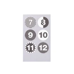 Bastelzubehör|AmOlenDiek Sticker Adventskalenderzahlen schwarz weiß