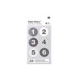 Bastelzubehör|AmOlenDiek Sticker Adventskalenderzahlen schwarz weiß