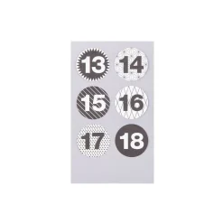 Bastelzubehör|AmOlenDiek Sticker Adventskalenderzahlen schwarz weiß