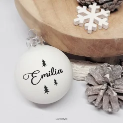 Baumschmuck Personalisierbar|jamsstyle Sticker für Weihnachtskugeln "Wunschname mit Motiv" Namensaufkleber, NUR AUFKLEBER, verschiedene Motive, persona