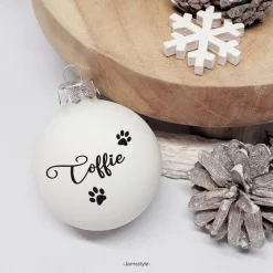 Baumschmuck Personalisierbar|jamsstyle Sticker für Weihnachtskugeln "Wunschname mit Motiv" Namensaufkleber, NUR AUFKLEBER, verschiedene Motive, persona