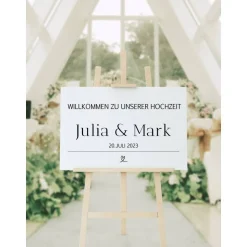 Accessoires|61sekunden Sticker für Willkommensschild Empfangstafel personalisiert,Wedding Verlobung Willkommensschild Hochzeit, Hochzeitsdeko,H